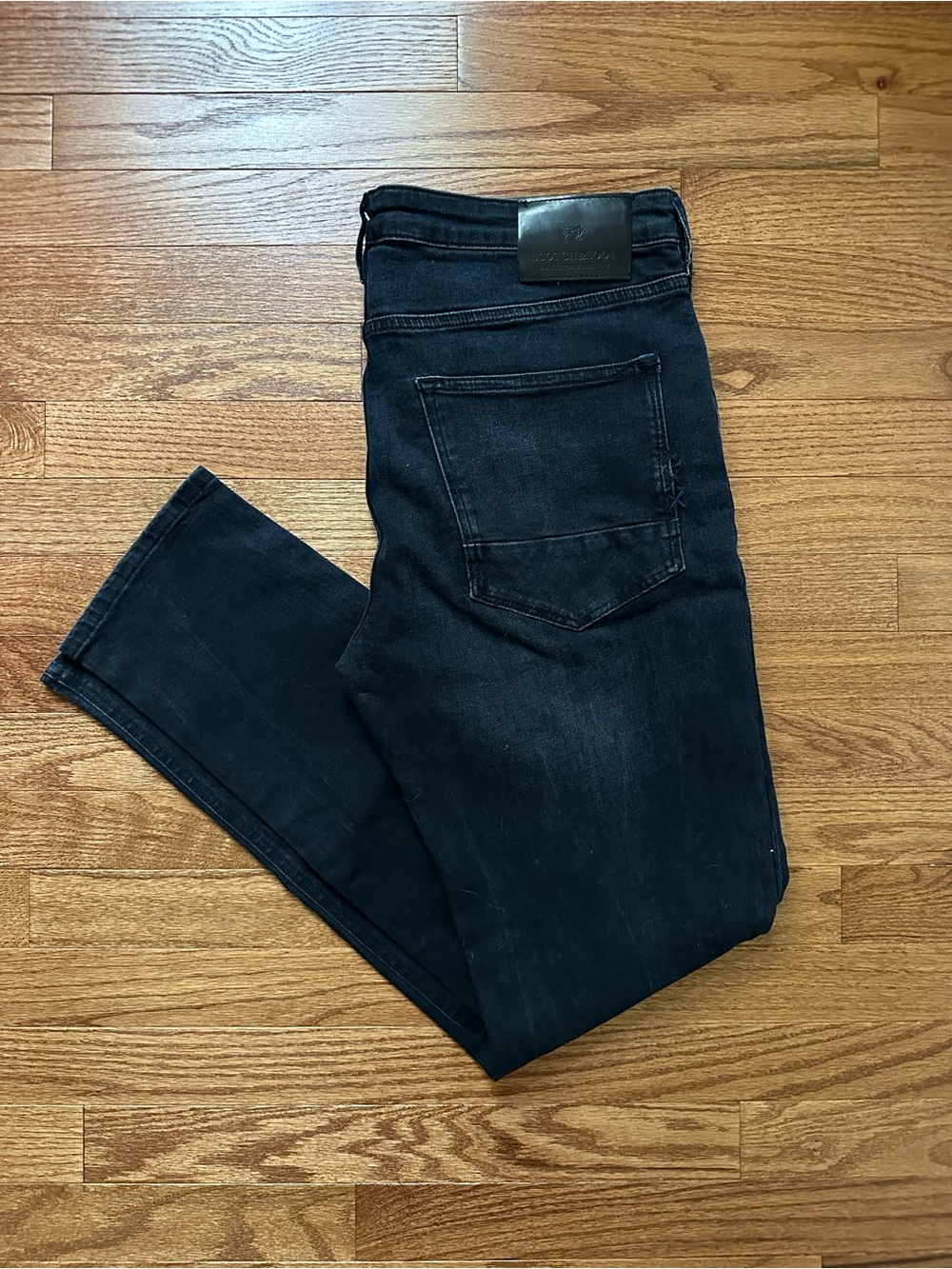 Scotch & Soda Men's Amsterdam Blauw Slim Jeans in Black Wash